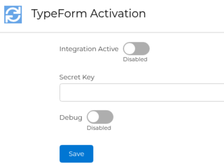 TypeForm Configuration