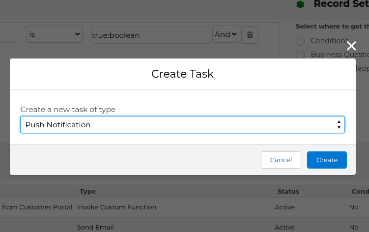 Push Notification workflow
