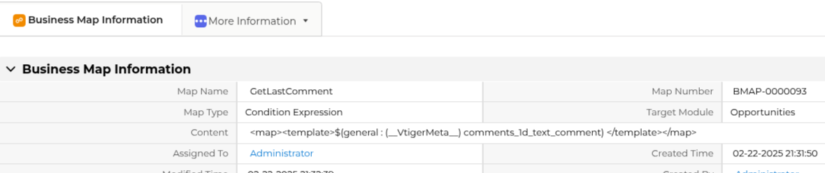 Template Condition Expression