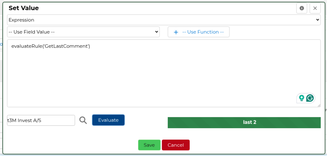 template expression workflow evaluation