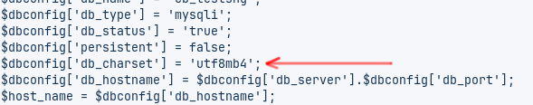 database utf8 config