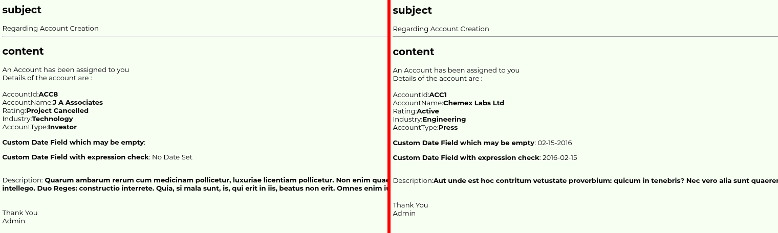 Empty Email Workflow Result