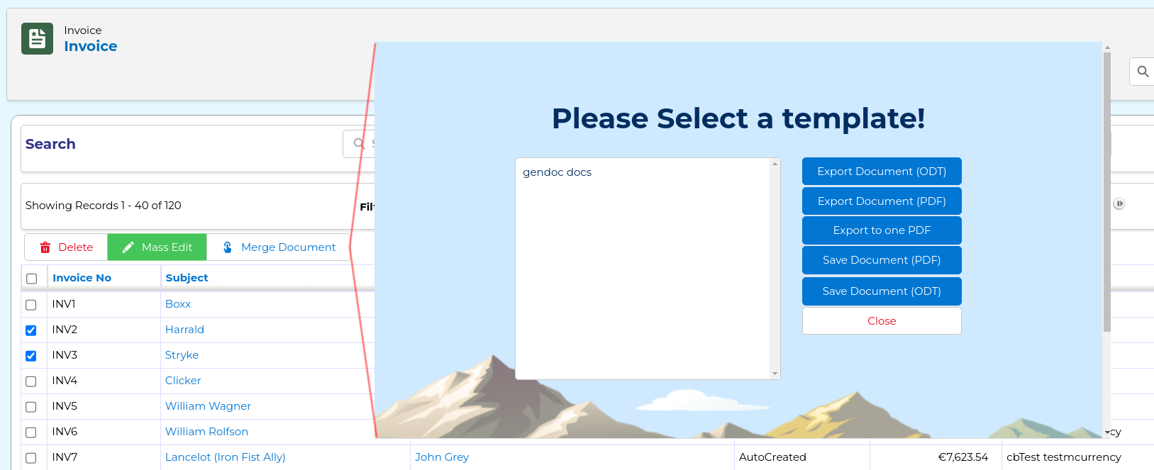 GenDoc Multiple Merge