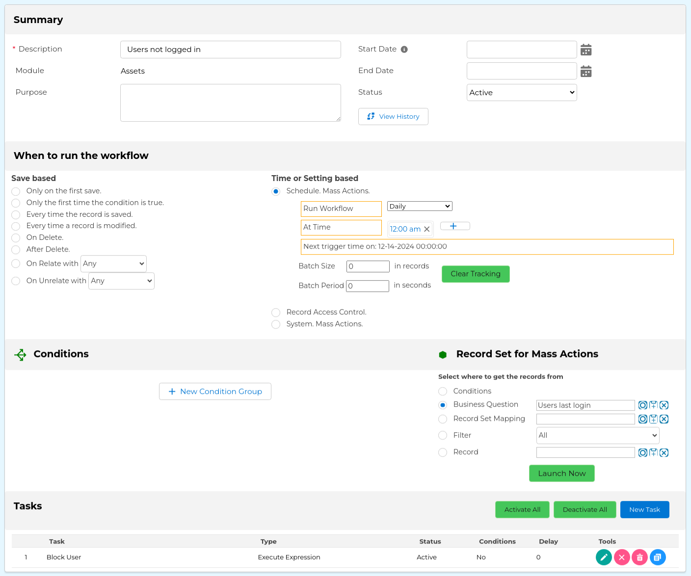 User Change Workflow