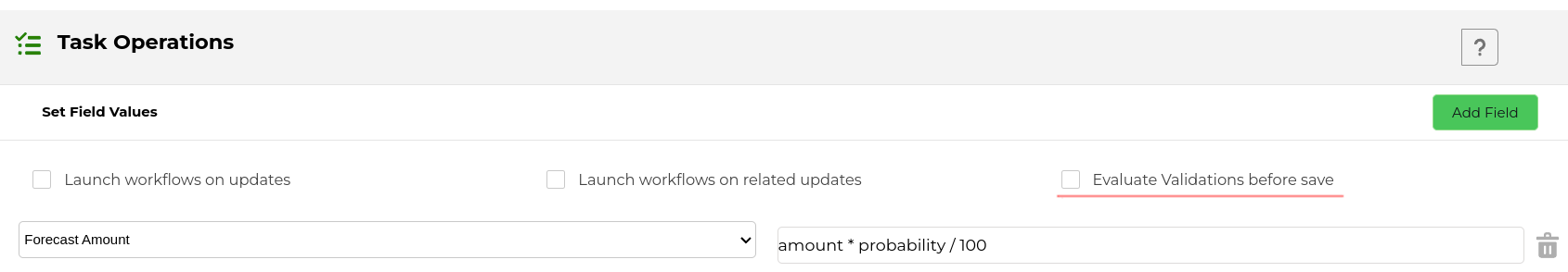 update field validations